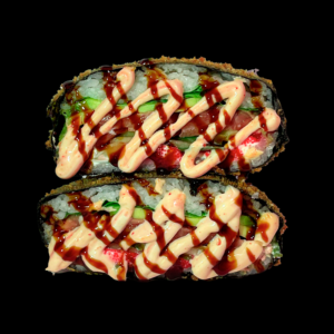 Sushi burger z łososiem