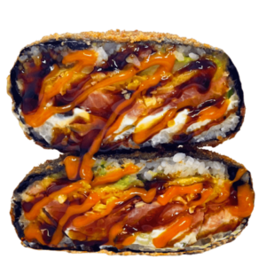 Cheese sushi burger